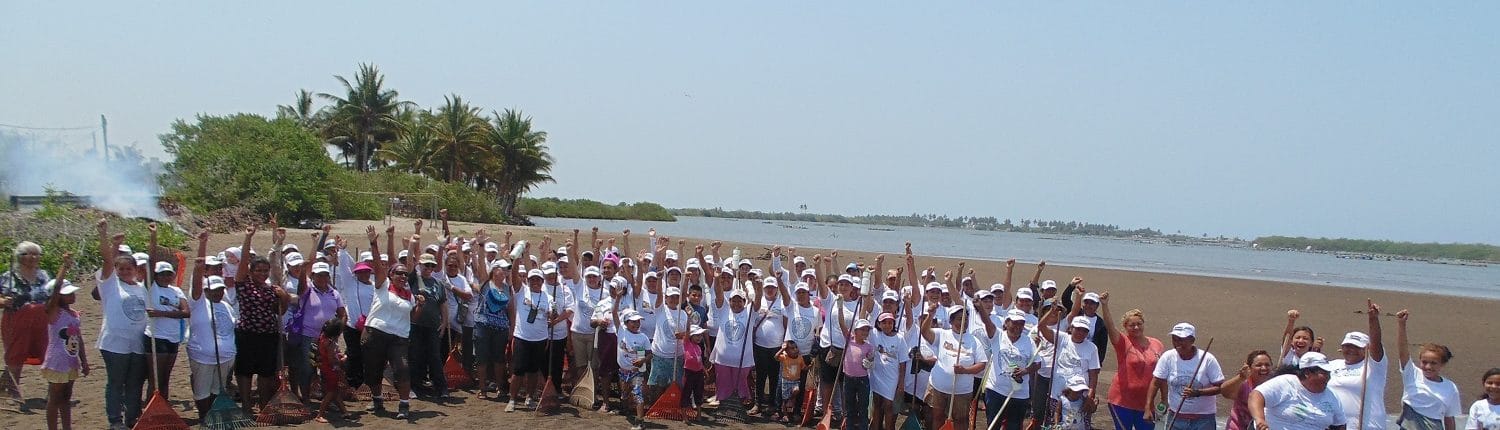 Community volunteer beach clean-up in Riviera Nayarit Mexico