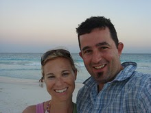 Young smiling couple on the beach in Riviera Nayarit Mexico