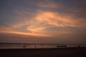 Sunset on Playa Novillero beach in Riviera Nayarit