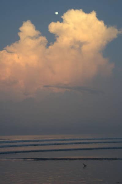 Full moon behind giant Nimbus clouds in Riviera Nayarit
