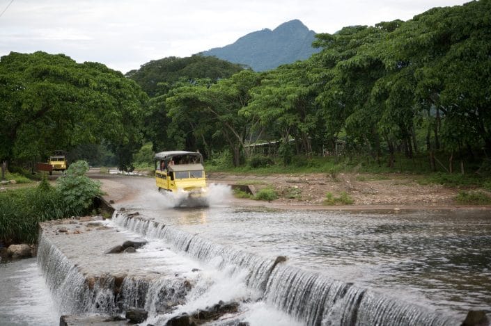 Outdoor Adventures in Riviera Nayarit Mexico - image of all terrain vehicle crossing a stream