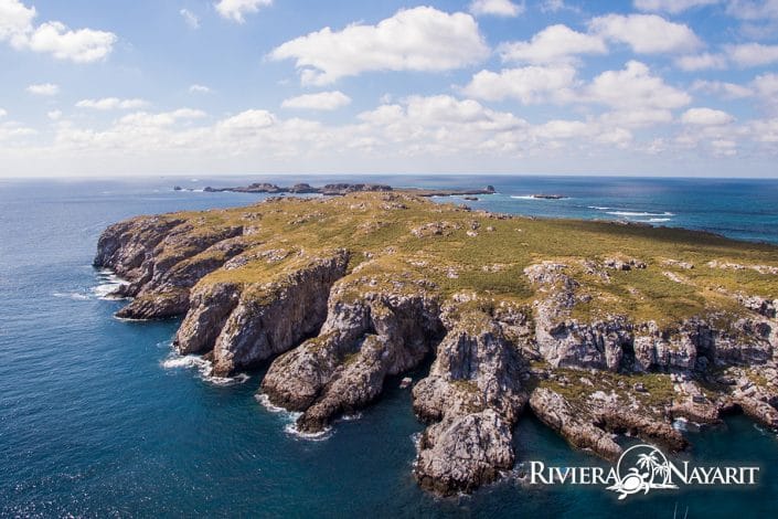 Aerial view of Islas Marietas in Riviera Nayarit Mexico