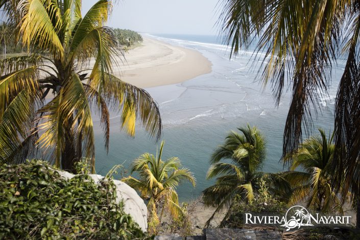 Lagoon beach in Punta Custodio Riviera Nayarit Mexico