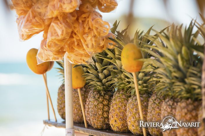 Gastronomy in Rincon de Guayabitos Riviera Nayarit Mexico - pineapples for sale