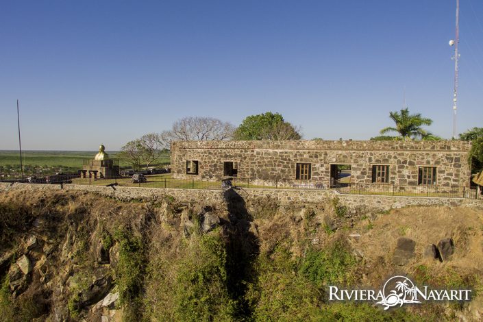 Ruins with monument in San Blas Riviera Nayarit Mexico