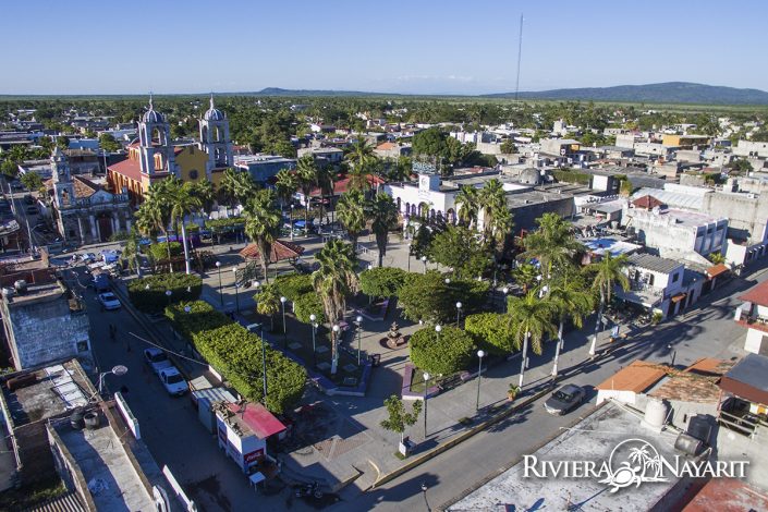 Aerial view of San Blas in Riviera Nayarit Mexico