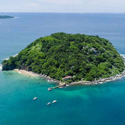 Aerial view of Isla Coral Island in Riviera Nayarit